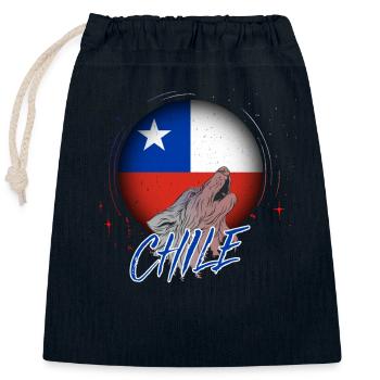 Chili - Sac cadeau en coton avec cordon (25 x 30 cm) - bleu marine - Devant
