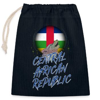 République Centrafricaine - Sac cadeau en coton avec cordon (25 x 30 cm) - bleu marine - Devant