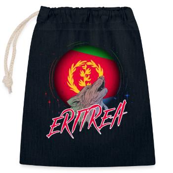 Eritrea - Verschließbarer Geschenkbeutel aus Baumwolle (25x30cm) - Navy - Vorne
