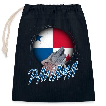 Panama - Verschließbarer Geschenkbeutel aus Baumwolle (25x30cm) - Navy - Vorne