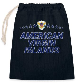 American Virgin Islands - Closable cotton gift bag (25x30cm) - navy - Front