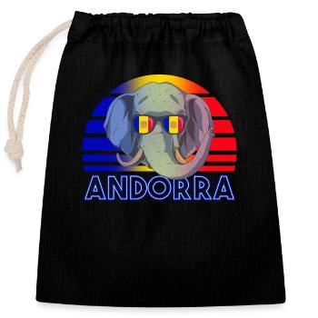 Andorra - Closable cotton gift bag (25x30cm) - black - Front