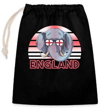 England - Verschließbarer Geschenkbeutel aus Baumwolle (25x30cm) - Schwarz - Vorne