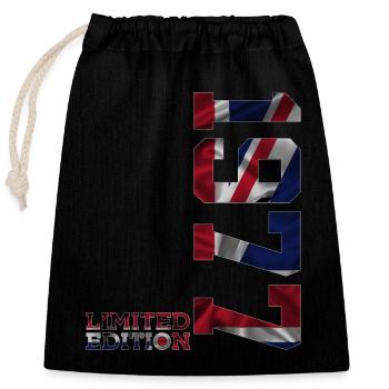 ÉDITION LIMITÉE ANGLETERRE 1977 49E ANNIVERSAIRE BRITANNIQUE - Sac cadeau en coton avec cordon (25 x 30 cm) - noir - Devant