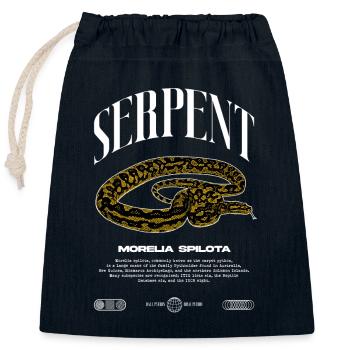 Teppich Python Modern Reptile Keeper Streetwear - Verschließbarer Geschenkbeutel aus Baumwolle (25x30cm) - Navy - Vorne