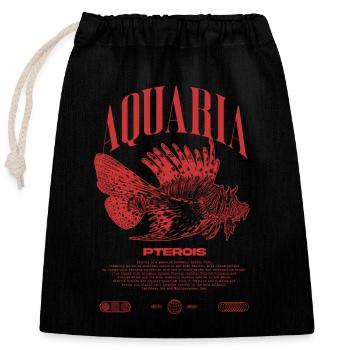 Rotfeuerfisch Marine Fish Keeper Moderne Streetwear - Verschließbarer Geschenkbeutel aus Baumwolle (25x30cm) - Schwarz - Vorne