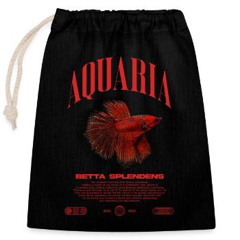 Betta Fish Keeper Moderne Streetwear - Verschließbarer Geschenkbeutel aus Baumwolle (25x30cm) - Schwarz - Vorne