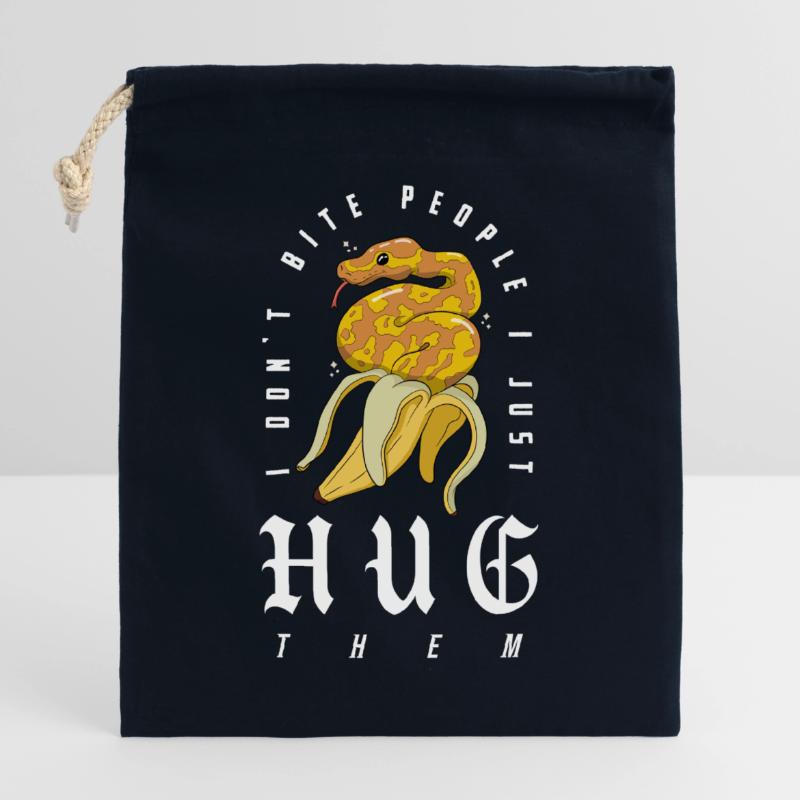 python royal serpent propriétaire banane python royal Sac cadeau en coton avec cordon (25 x 30 cm)