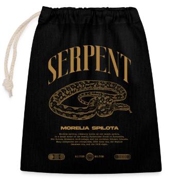 Teppich Python Moderne Reptile Keeper Streetwear - Verschließbarer Geschenkbeutel aus Baumwolle (25x30cm) - Schwarz - Vorne
