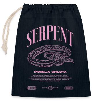 Teppich Python Moderne Reptile Keeper Streetwear - Verschließbarer Geschenkbeutel aus Baumwolle (25x30cm) - Navy - Vorne