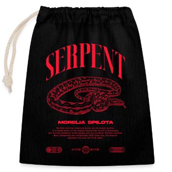 Teppich Python Moderne Reptile Keeper Streetwear - Verschließbarer Geschenkbeutel aus Baumwolle (25x30cm) - Schwarz - Vorne
