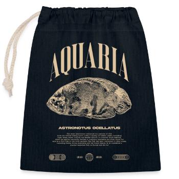 Oscar Fish Keeper Modern Streetwear - Closable cotton gift bag (25x30cm) - navy - Front
