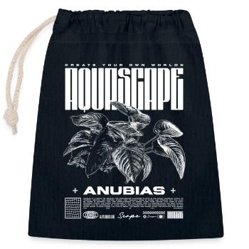 Aquascaping Anubias Aquatic Plant Fischhalter - Verschließbarer Geschenkbeutel aus Baumwolle (25x30cm) - Navy - Vorne