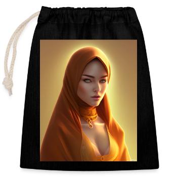 Arab Woman History 1 - Verschließbarer Geschenkbeutel aus Baumwolle (25x30cm) - Schwarz - Vorne