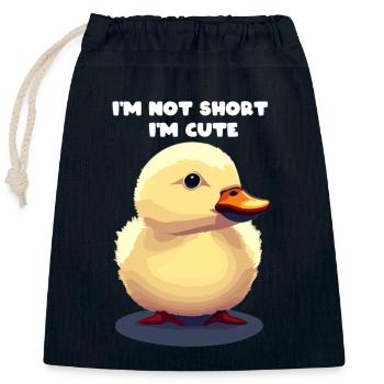 Entchen Cute süß niedlich - Verschließbarer Geschenkbeutel aus Baumwolle (25x30cm) - Navy - Vorne