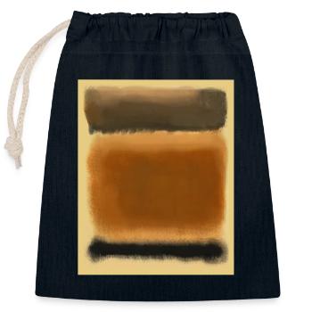 Rothko-Kunst im digitalen Stil - Verschließbarer Geschenkbeutel aus Baumwolle (25x30cm) - Navy - Vorne