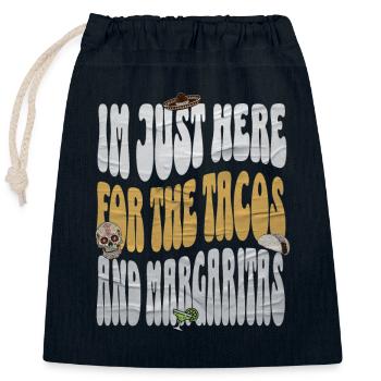 Taco - Closable cotton gift bag (25x30cm) - navy - Front