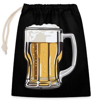 Beer Beer Gift Mug Party Celebrate Feast Glass - Closable cotton gift bag (25x30cm) - black - Front