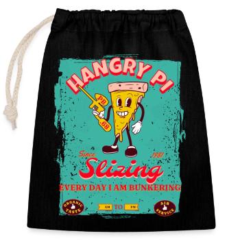 Hangry Kawaii Pi Slizing depuis 1981 - Sac cadeau en coton avec cordon (25 x 30 cm) - noir - Devant