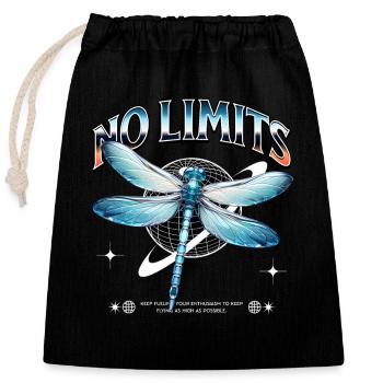 Libellule sans limites - Sac cadeau en coton avec cordon (25 x 30 cm) - noir - Devant