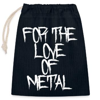 For The Love Of Metal - Closable cotton gift bag (25x30cm) - navy - Front