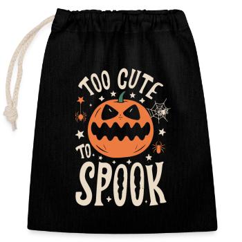 Too Cute To Spook, Pumpkin Perfection - Closable cotton gift bag (25x30cm) - black - Front
