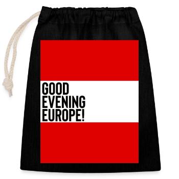Österreich Eurovision Song Contest - Verschließbarer Geschenkbeutel aus Baumwolle (25x30cm) - Schwarz - Vorne