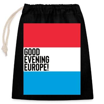 Luxemburg Eurovision Song Contest - Verschließbarer Geschenkbeutel aus Baumwolle (25x30cm) - Schwarz - Vorne