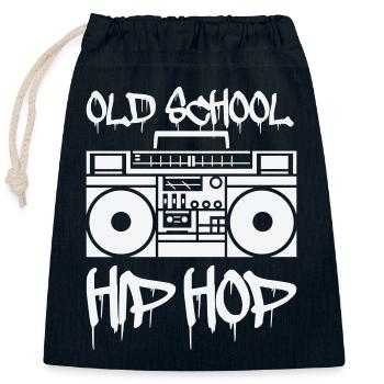ghettoblaster old school - Verschließbarer Geschenkbeutel aus Baumwolle (25x30cm) - Navy - Vorne