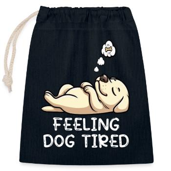 Feeling Dog Tired Labrador Labradorbesitzer Labbi - Verschließbarer Geschenkbeutel aus Baumwolle (25x30cm) - Navy - Vorne