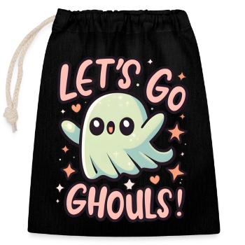 Let's Go Ghouls Halloween - Verschließbarer Geschenkbeutel aus Baumwolle (25x30cm) - Schwarz - Vorne