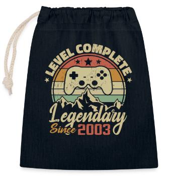 2003 Geburtstagsgeschenk Komplettes Level - 2003 - Verschließbarer Geschenkbeutel aus Baumwolle (25x30cm) - Navy - Vorne