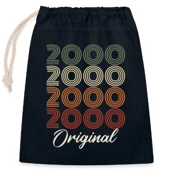 2000 Original Vintage Geburtstagsgeschenk 2000 - Verschließbarer Geschenkbeutel aus Baumwolle (25x30cm) - Navy - Vorne