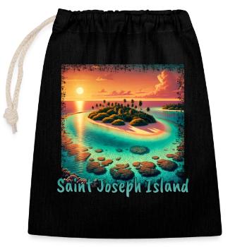 Saint Joseph Island Huronsee Algoma Ontario Kanada - Verschließbarer Geschenkbeutel aus Baumwolle (25x30cm) - Schwarz - Vorne