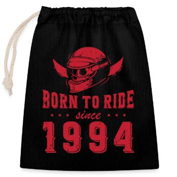 Born To Ride Since 1994 Biker Geschenk - Verschließbarer Geschenkbeutel aus Baumwolle (25x30cm) - Schwarz - Vorne