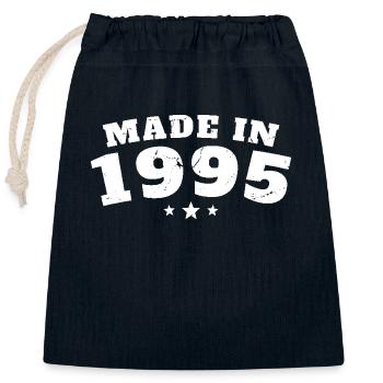 Baujahr 1995 - Verschließbarer Geschenkbeutel aus Baumwolle (25x30cm) - Navy - Vorne