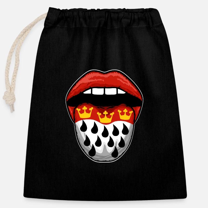 Carnaval Carnaval Cologne - Sac cadeau en coton avec cordon (25 x 30 cm) - noir