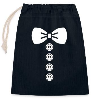 Bow Tie Carnival Suit Carnival Outfit Costume - Closable cotton gift bag (25x30cm) - navy - Front