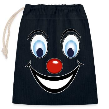 Clown - Closable cotton gift bag (25x30cm) - navy - Front