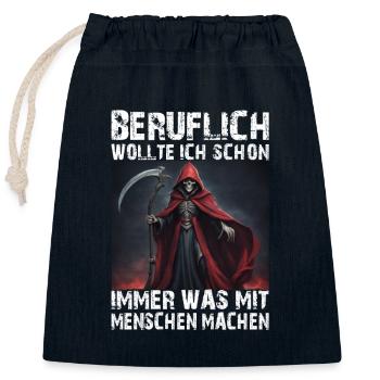 The Grim Reaper - Closable cotton gift bag (25x30cm) - navy - Front