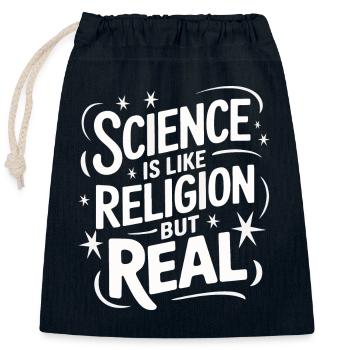 Atheism, Atheist, Anti-Religion, Agnostic - Closable cotton gift bag (25x30cm) - navy - Front