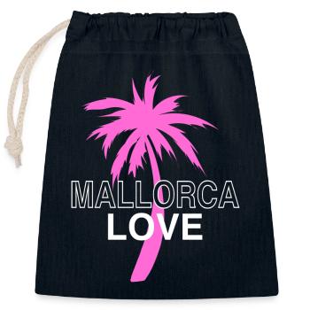 Mallorca - Closable cotton gift bag (25x30cm) - navy - Front
