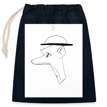 Big Nose - Closable cotton gift bag (25x30cm) - navy - Front