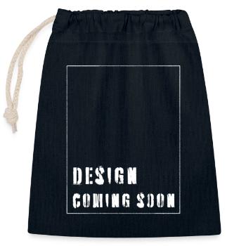 Design Coming Soon funny shirt - Closable cotton gift bag (25x30cm) - navy - Front