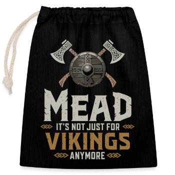 Le vin de miel – Plus qu’une simple culture viking - Sac cadeau en coton avec cordon (25 x 30 cm) - noir - Devant