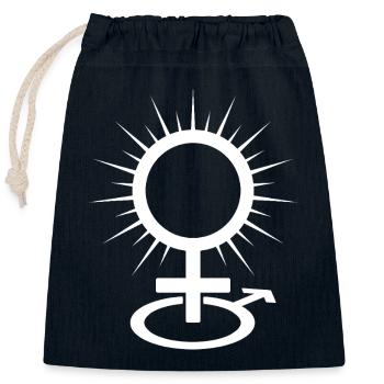 Symbole de la dominatrice et de la maîtresse - Sac cadeau en coton avec cordon (25 x 30 cm) - bleu marine - Devant