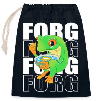 Frog Tree Frog - Closable cotton gift bag (25x30cm) - navy - Front