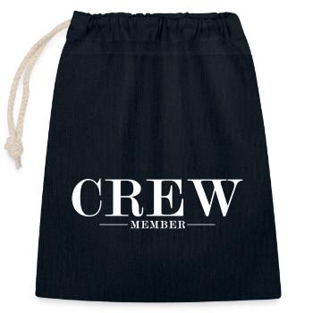 Crew - Closable cotton gift bag (25x30cm) - navy - Front