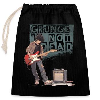 Grunge NOT Dead 02 - Closable cotton gift bag (25x30cm) - black - Front