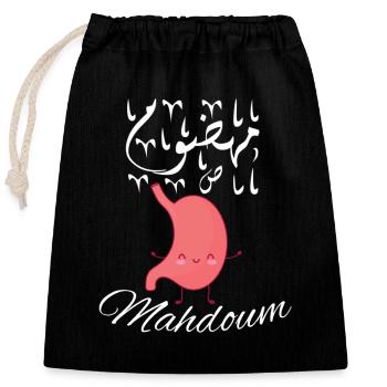 Mahdoum - Closable cotton gift bag (25x30cm) - black - Front